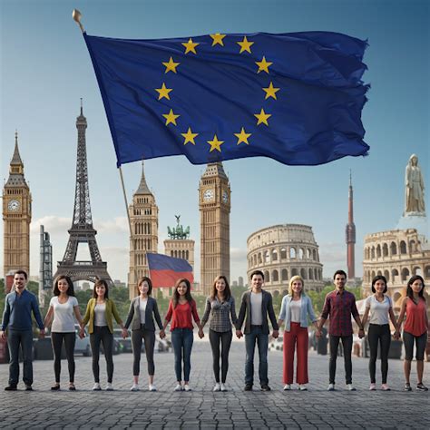 Europos Sąjungos vienybės ir integracijos metaforinė iliustracija