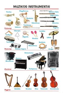 Senoviniai muzikos instrumentai ir natų knygos