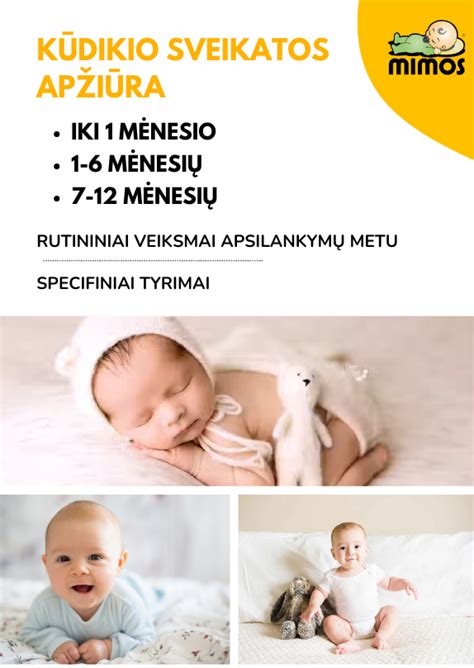 Kūdikio regėjimo vystymosi grafikas pagal amžiaus tarpsnius
