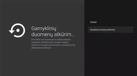 Gamyklinių parametrų atstatymas išmaniajame laikrodyje