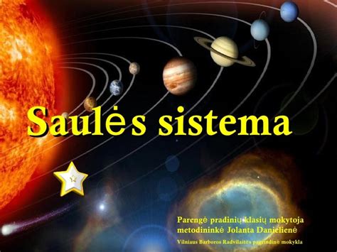 Saulės sistemos schema