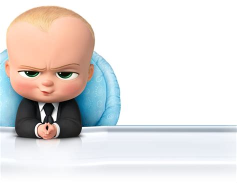 „Ponas kūdikis“ animacinio filmo plakatas, vaizduojantis kūdikį kostiumu