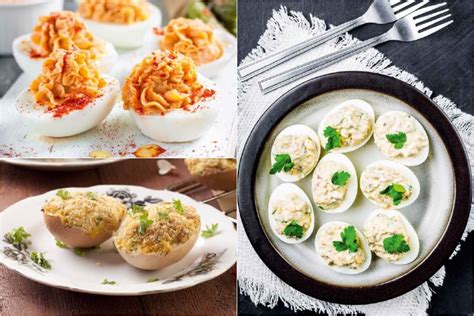 įvairūs įdarytų kiaušinių receptai ant padėklo