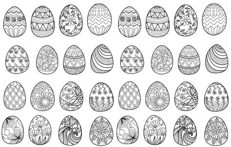 Velykinių paveikslėlių pavyzdžiai spalvinimui