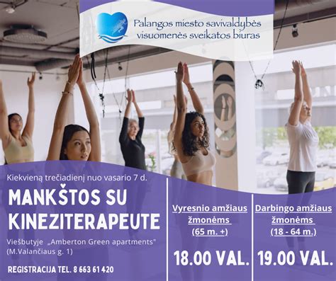 Grupės mankšta su kineziterapeute