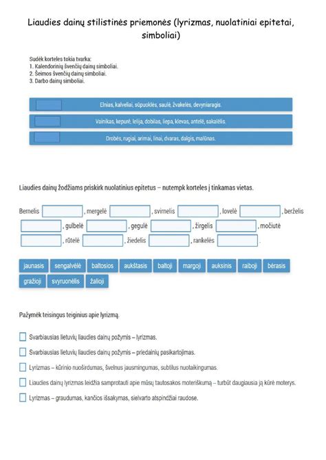 Vaizdingi epitetai gamtos apibūdinimui