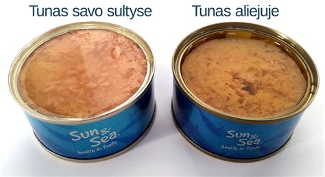 Tuno skardinės aliejuje ir savo sultyse
