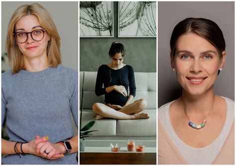 Moters, įteikiančios dovaną, iliustracija su užuomina apie nėštumą