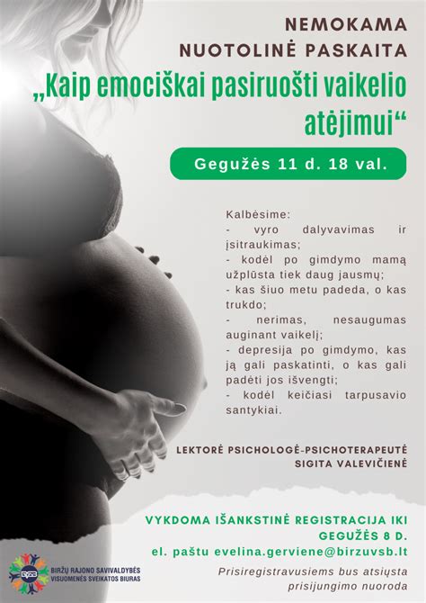 Nėščioji ramiai ruošiasi vaikelio atėjimui