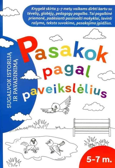 vaikas pasakojantis istoriją pagal paveikslėlius