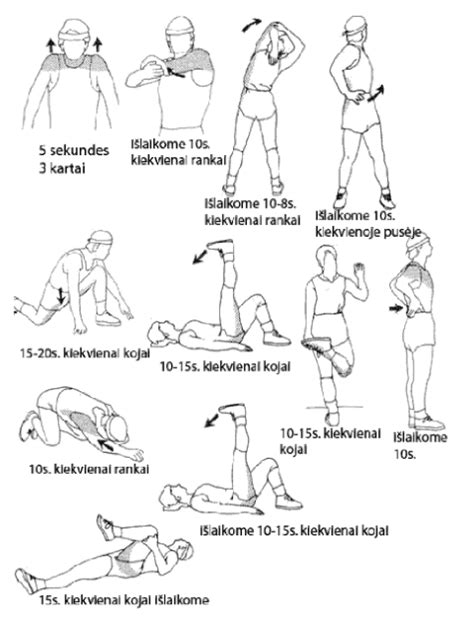 Saugūs tempimo pratimai ant kilimėlio