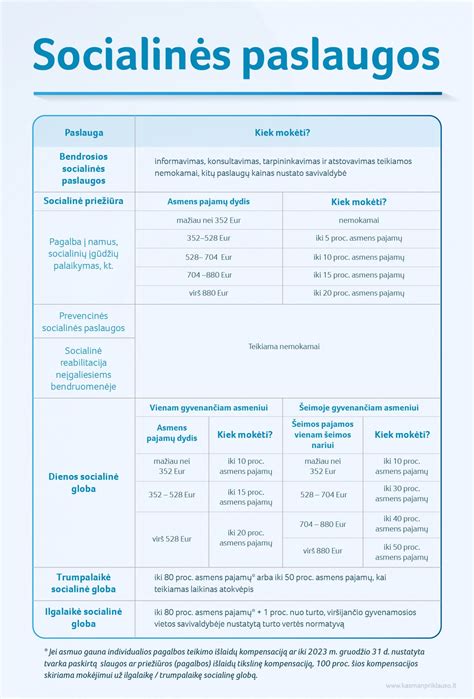Mokėjimo už socialinę globą schema