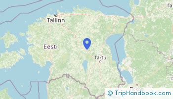 Estijos žemėlapis, iliustruojantis šalies regionus