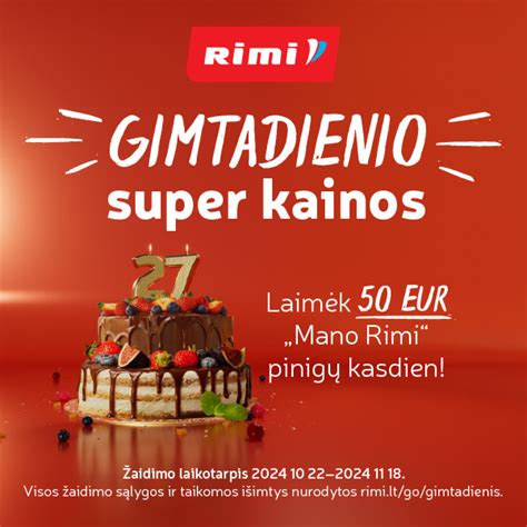 Rimi skrajutės su gimtadienio nuolaidomis
