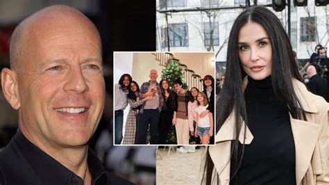 Bruce'as Willisas su dabartine žmona ir dukromis