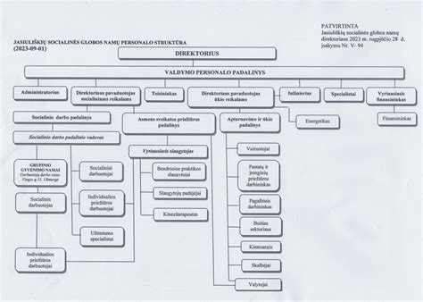 Socialinės globos įstaigos administravimo struktūra