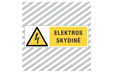 Elektros šoko pavojaus ženklai