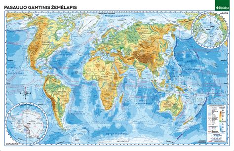 Gimimo vietos žemėlapis arba pasaulio žemėlapis su geografinėmis nuorodomis