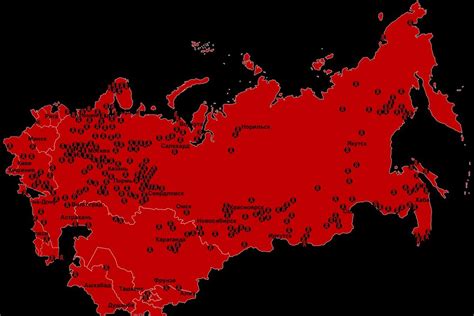 Sovietinių lagerių žemėlapis