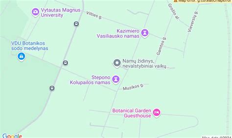 Žemėlapis su Vilniaus Žolyno globos namų padalinių vietomis Vilniaus mieste