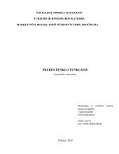 Prekės ženklo funkcijos vartotojui ir įmonei