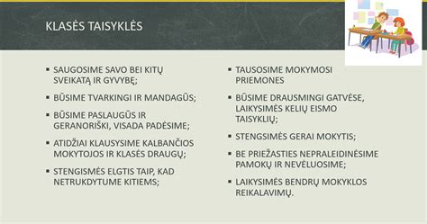 Mokyklos saugumo taisyklės