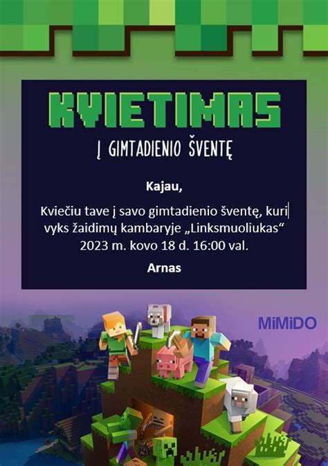 originalūs kvietimai gimtadieniui