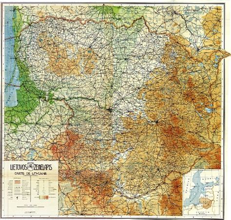 Lietuvos nacionalinio atlaso žemėlapio fragmentas