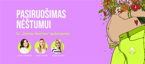 Nėščiosios su bambos auskaru iliustracija