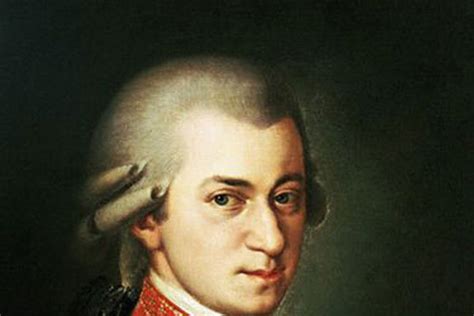 W.A. Mozarto portretas ir „Burgtheater“ teatras Vienoje