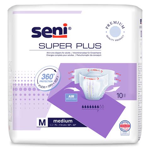 Schema rodanti Super Seni Plus Large sauskelnių sluoksnius ir technologijas