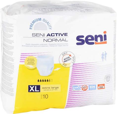 Seni Active Normal XL sauskelnės-kelnaitės pakuotė