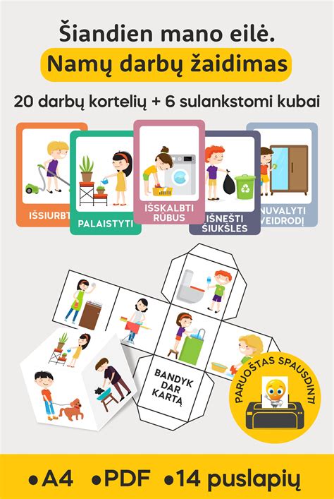 Šeima, atliekanti namų ruošos darbus kartu