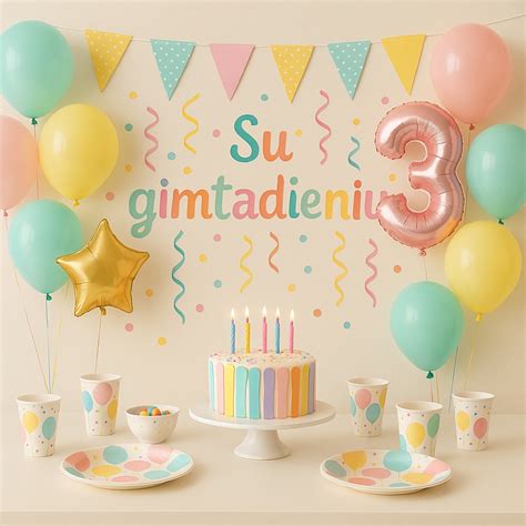 Gimtadienio dekoracijos ir balionai