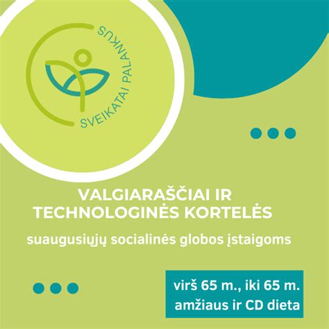 Pavyzdinis 2 savaičių valgiaraštis socialinės globos įstaigoms