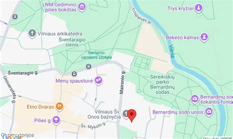 Marijampolės žemėlapis su Bažnyčios g. vieta