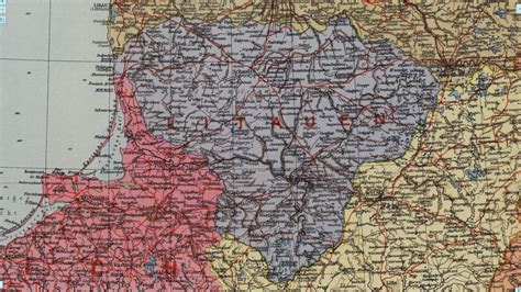 Senovinio Lietuvos žemėlapio fragmentas
