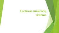Lietuvos pinigų mokesčių sistema infografika