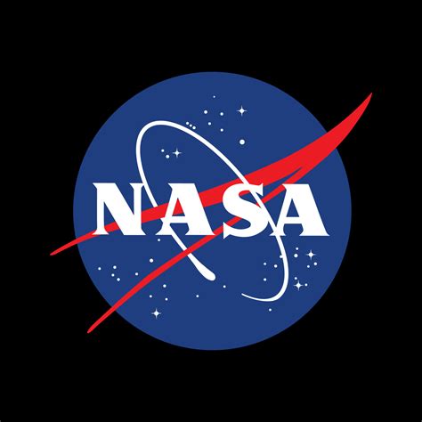 NASA logotipas ir kosminio laivo atvaizdas