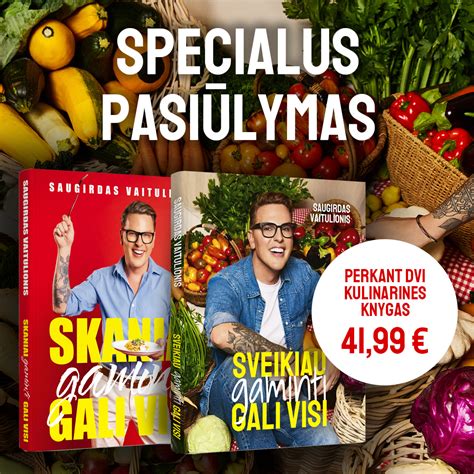 kulinarinės knygos ir maisto produktai