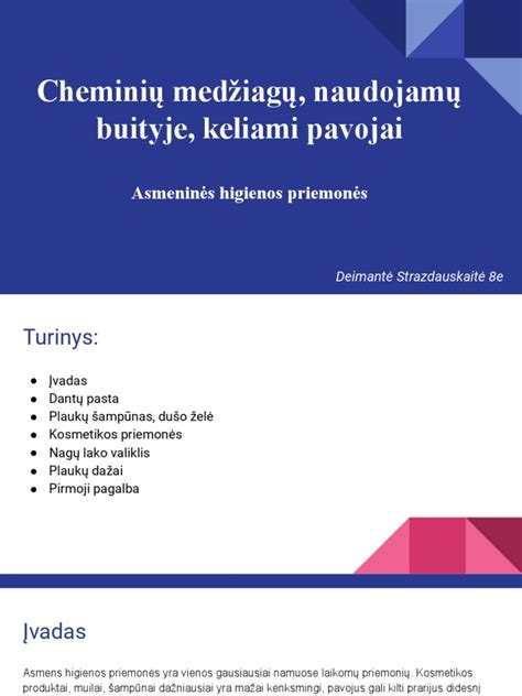 Pogimdyminio laikotarpio higienos priemonės