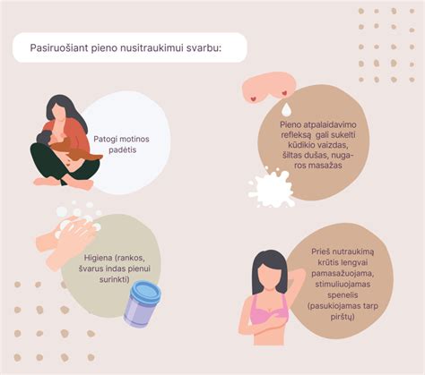 Motina nusitraukia pieną rankomis