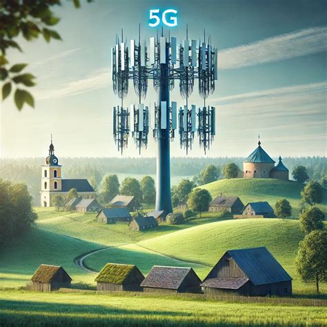 5G ryšio technologijos vizualizacija