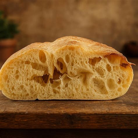 Pjaustoma ciabatta duona