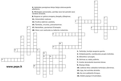 Vaizdinis kryžiažodis vaikams