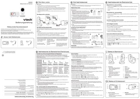VTech VM 343 įrenginio sudedamosios dalys ir pajungimo schema
