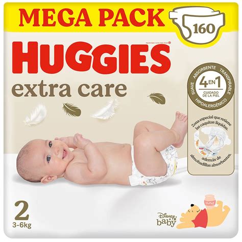 Huggies Extra Care sauskelnių pjūvio schema su absorbcijos zonomis