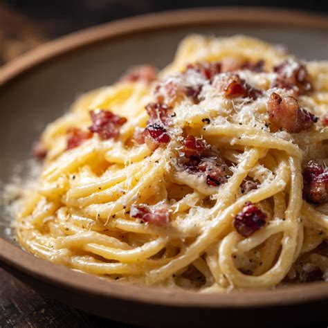 Carbonara makaronų patiekalo iliustracija