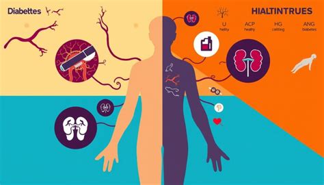 Diabeto komplikacijų iliustracija