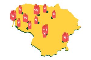 Lietuvos savivaldybių progresas atsisakant dujų balionų